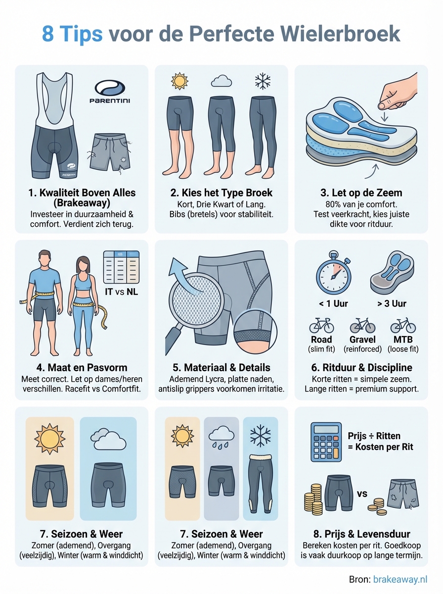 wielerbroek kopen infographic