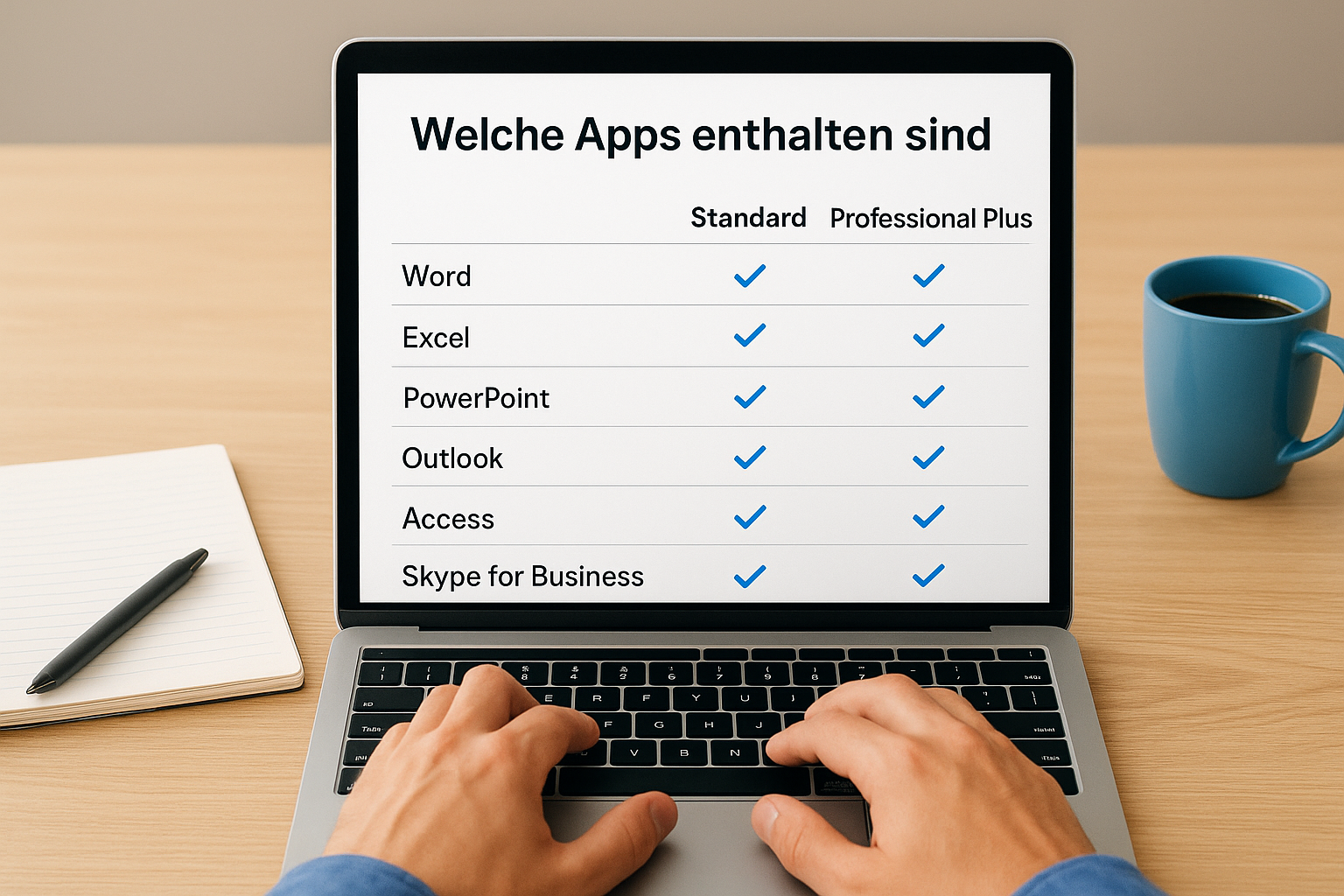 Welche Apps enthalten sind