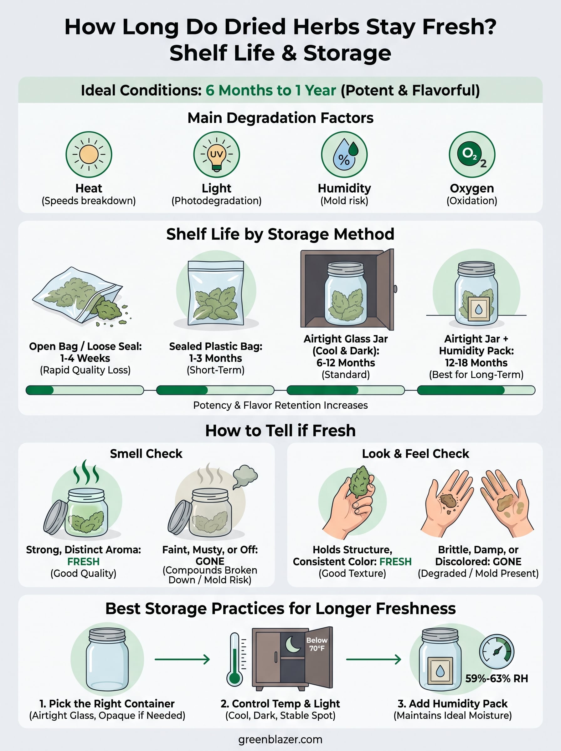 how long do dried herbs stay fresh infographic