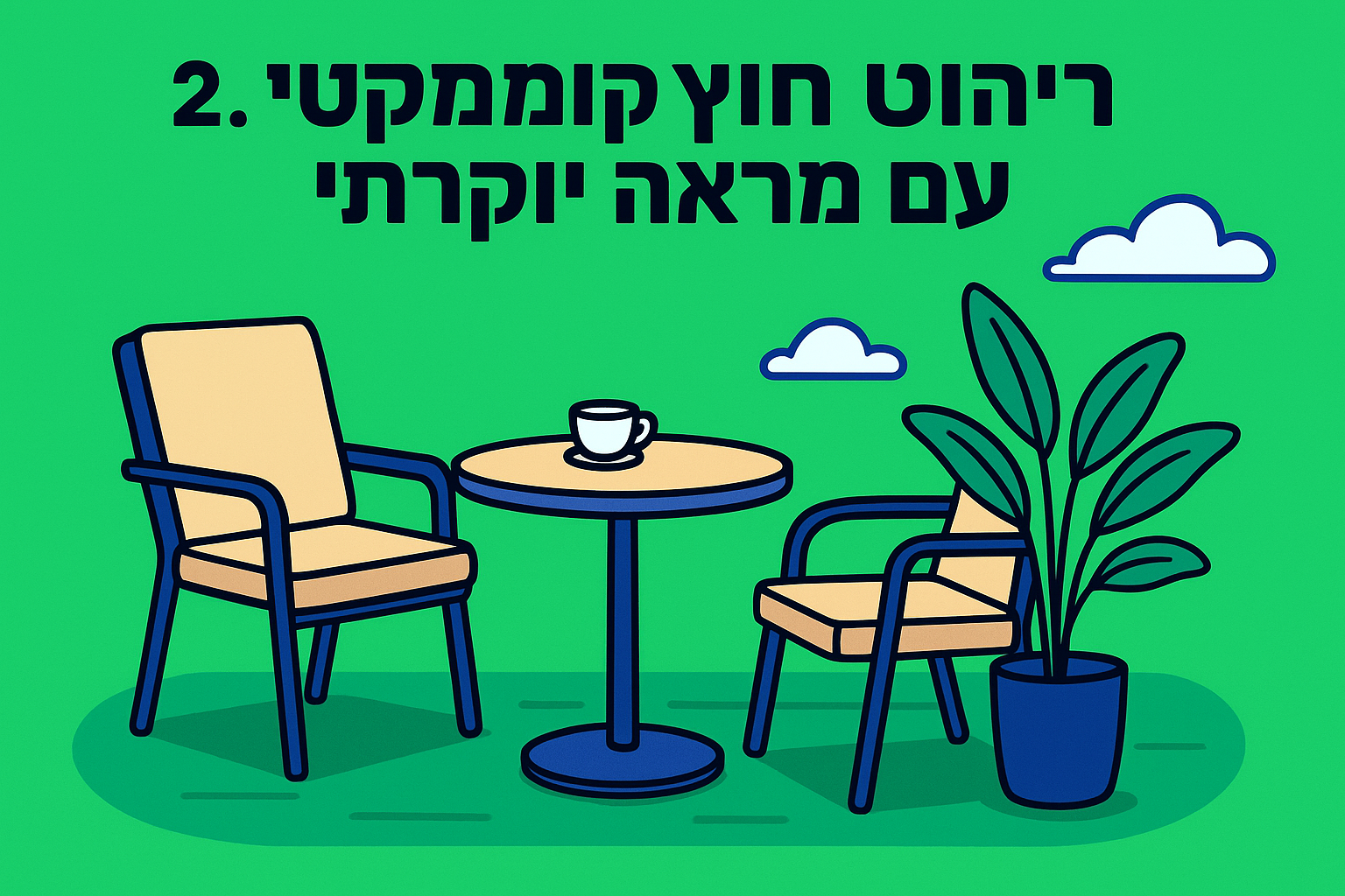 2. ריהוט חוץ קומפקטי עם מראה יוקרתי