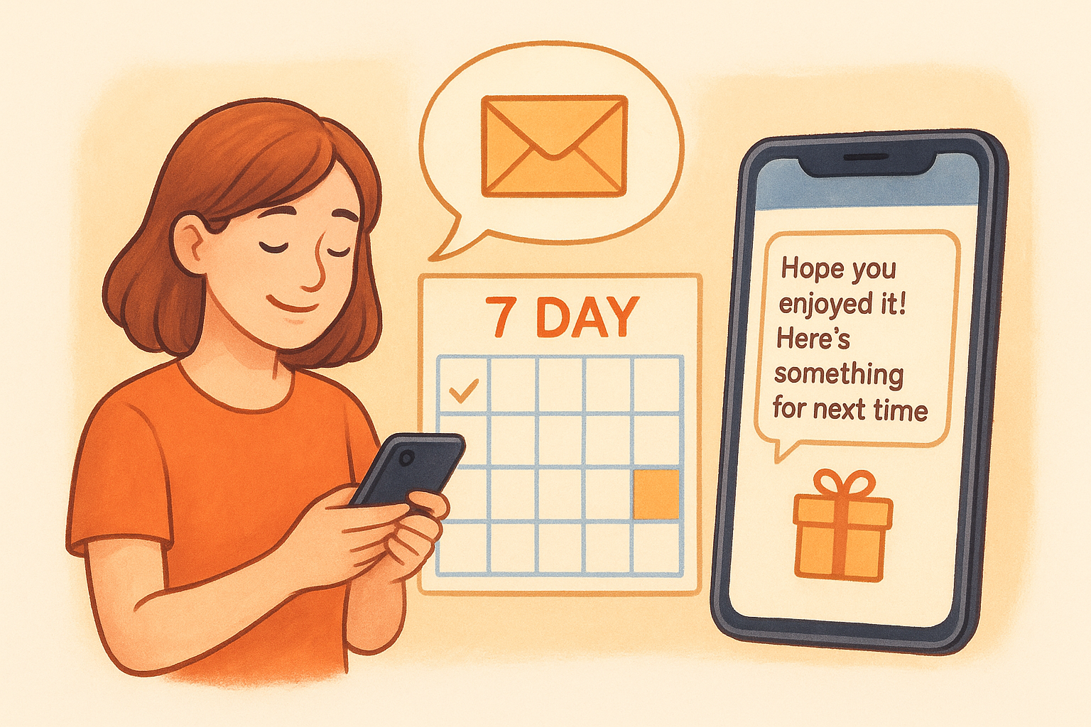Build a 7-day post-visit follow-up sequence