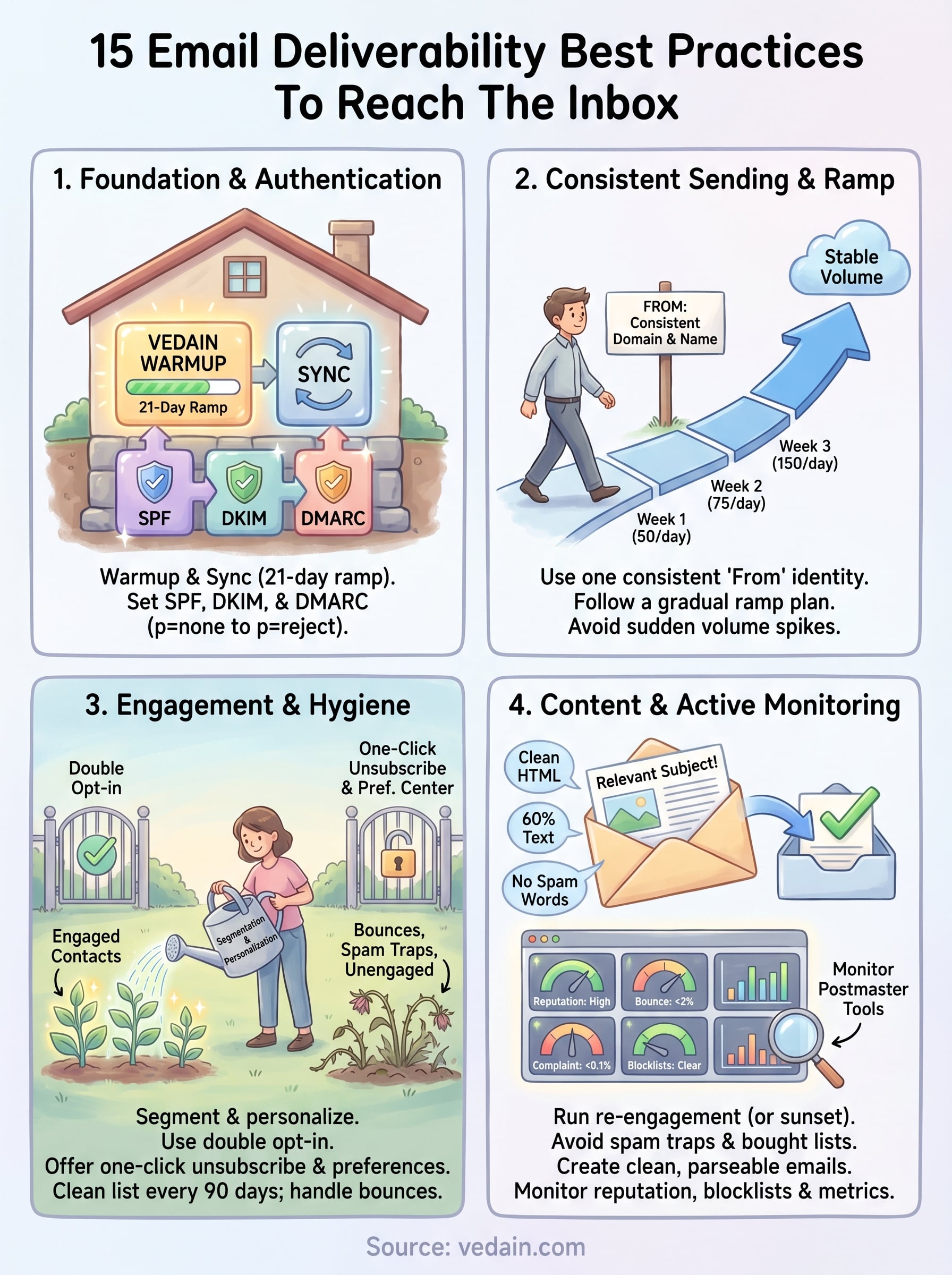 email deliverability best practices infographic