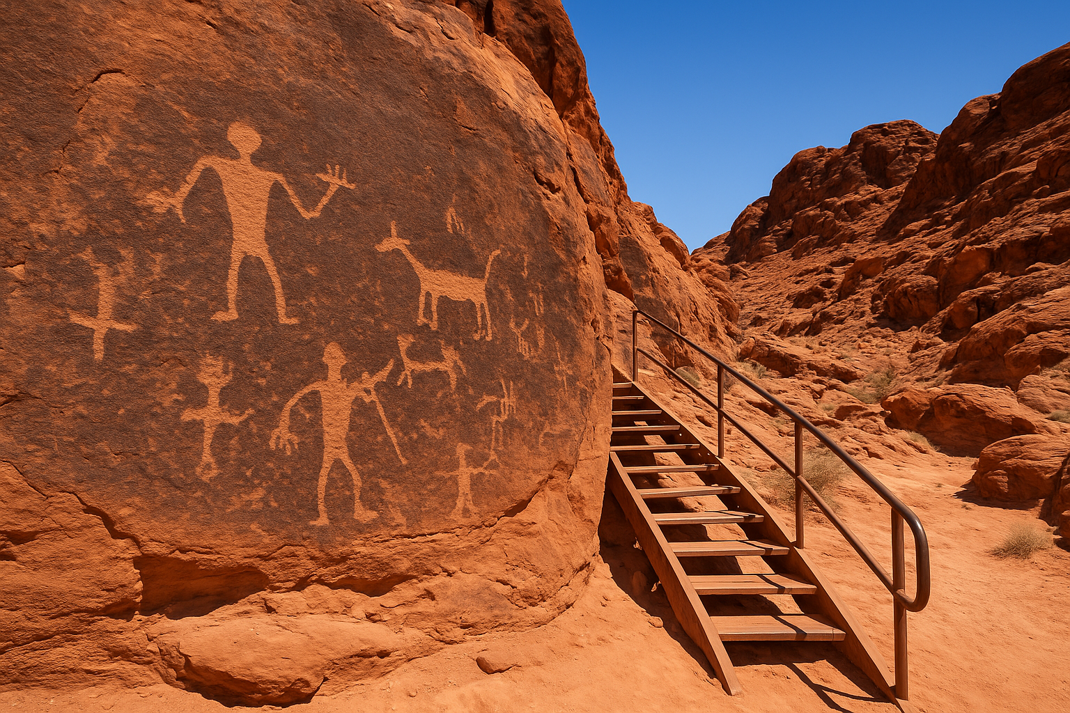 5. See ancient petroglyphs at Atlatl Rock and Mouse's Tank