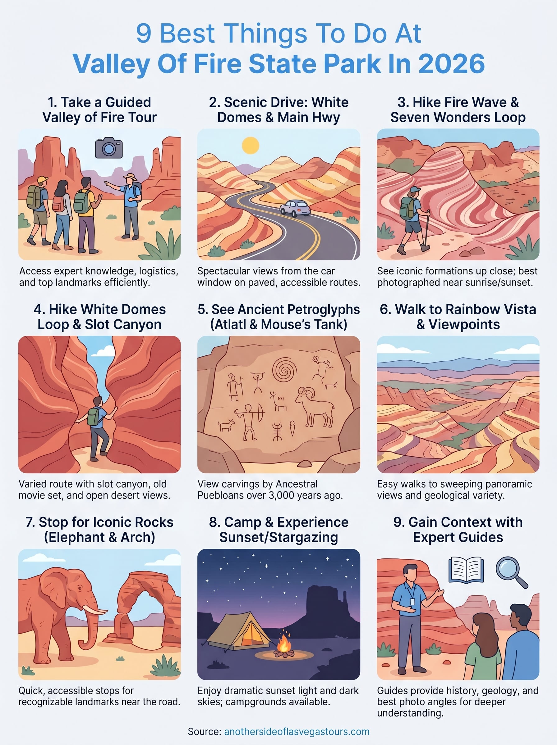 things to do at valley of fire infographic
