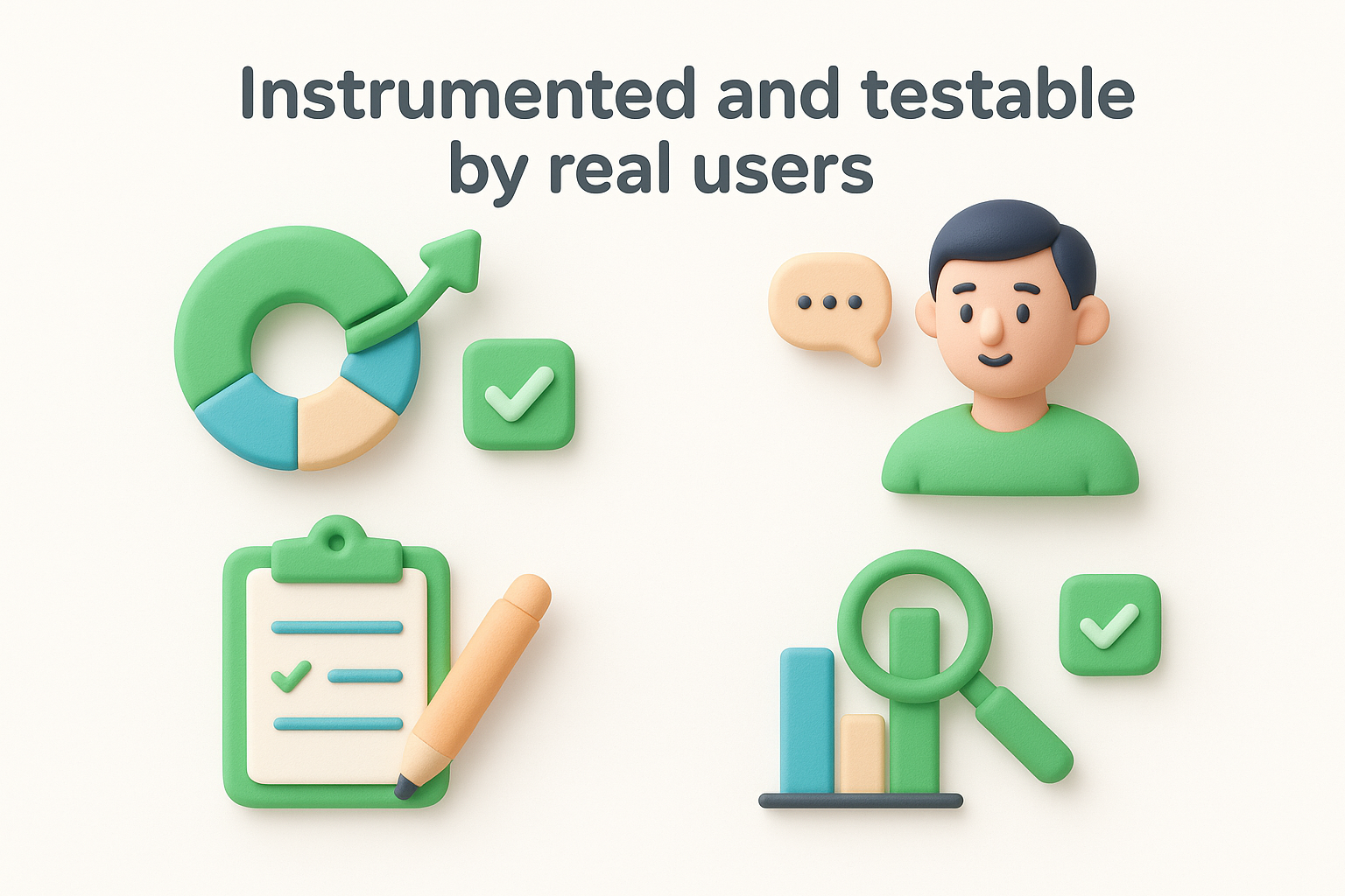 5. Instrumented and testable by real users