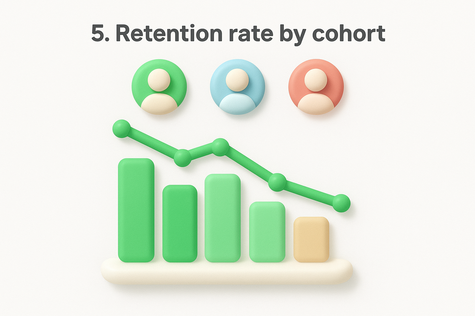 5. Retention rate by cohort