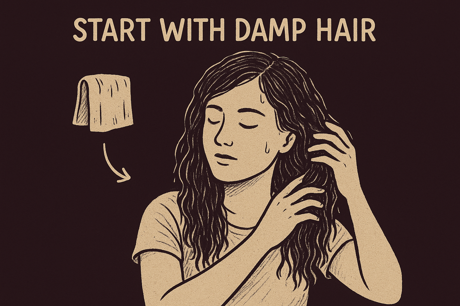 Start with damp hair