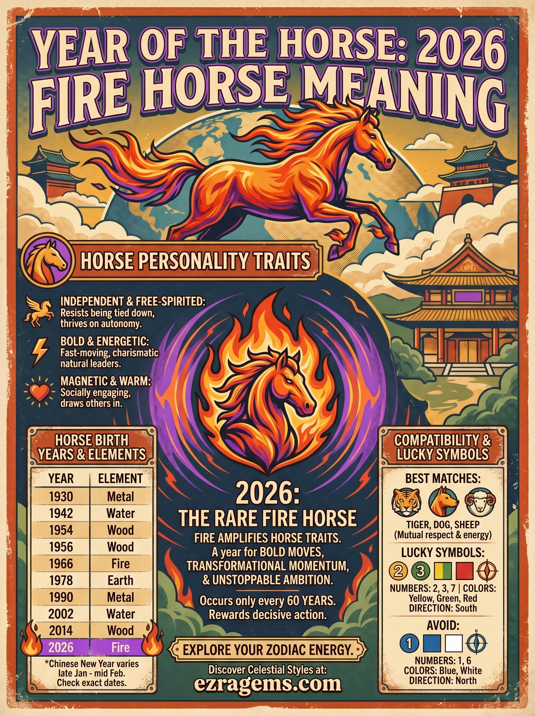 year of the horse infographic