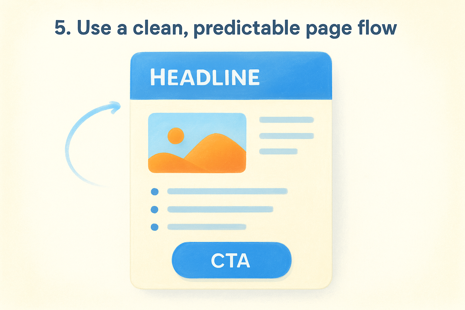 5. Use a clean, predictable page flow