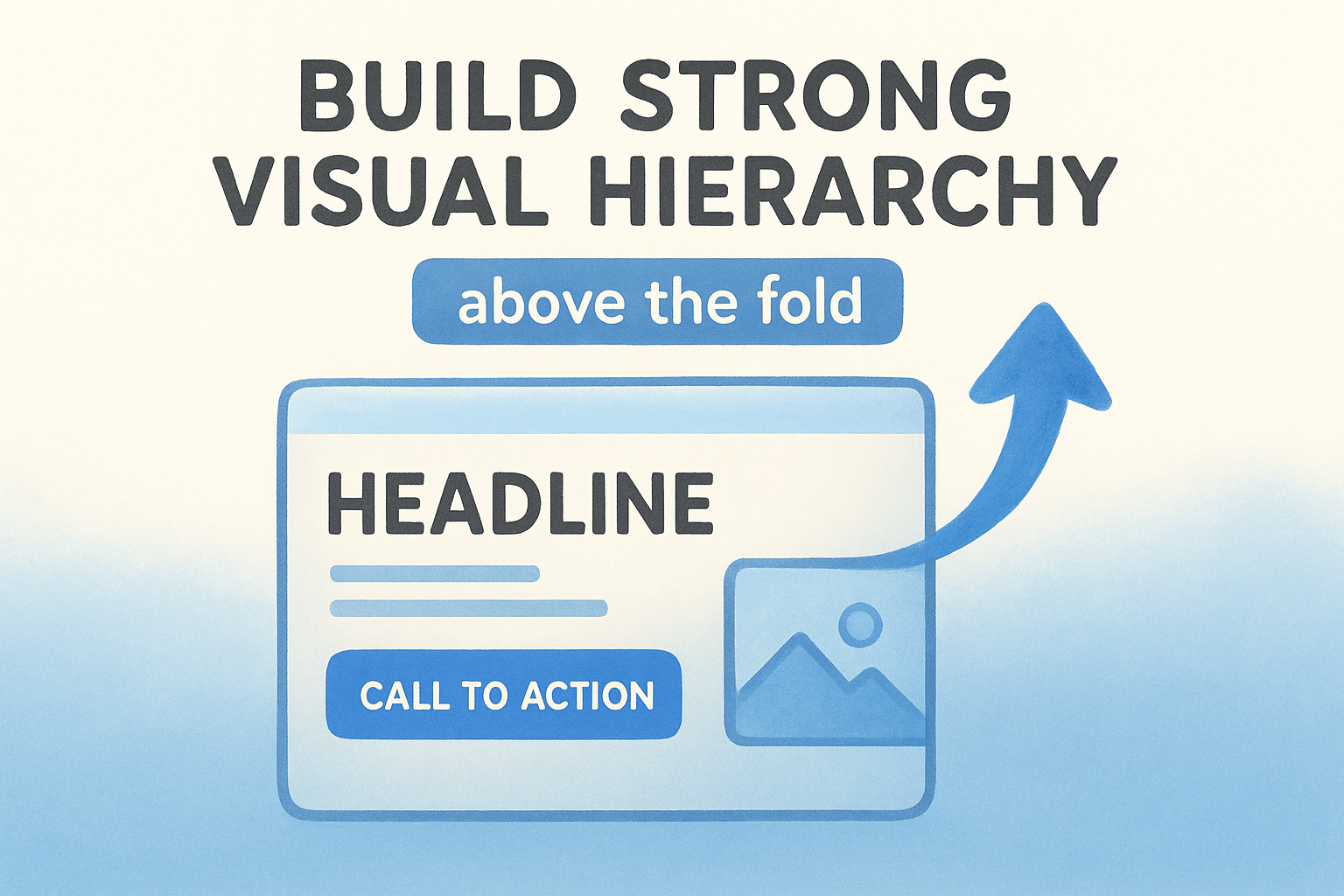 6. Build strong visual hierarchy above the fold