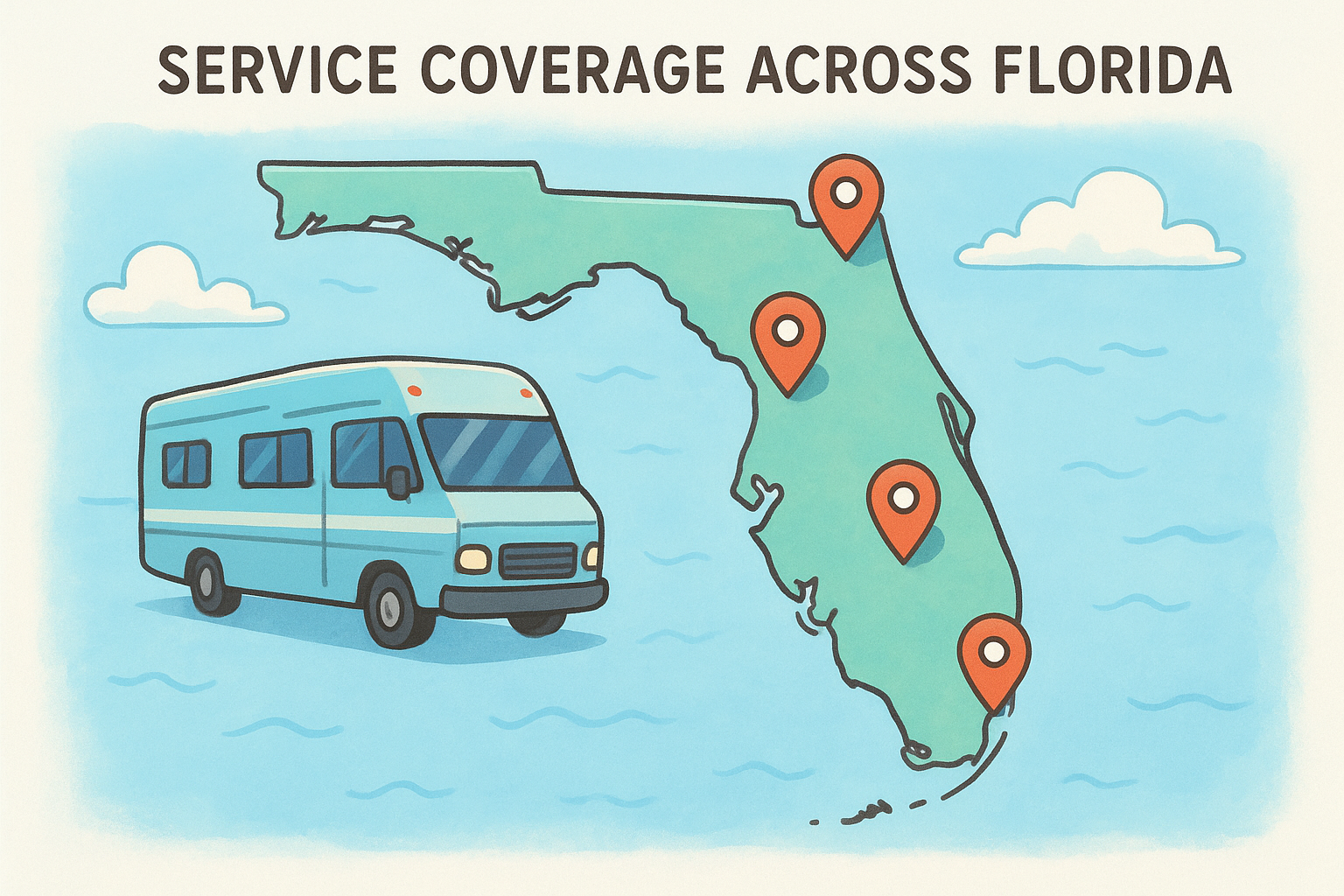 Service coverage across Florida