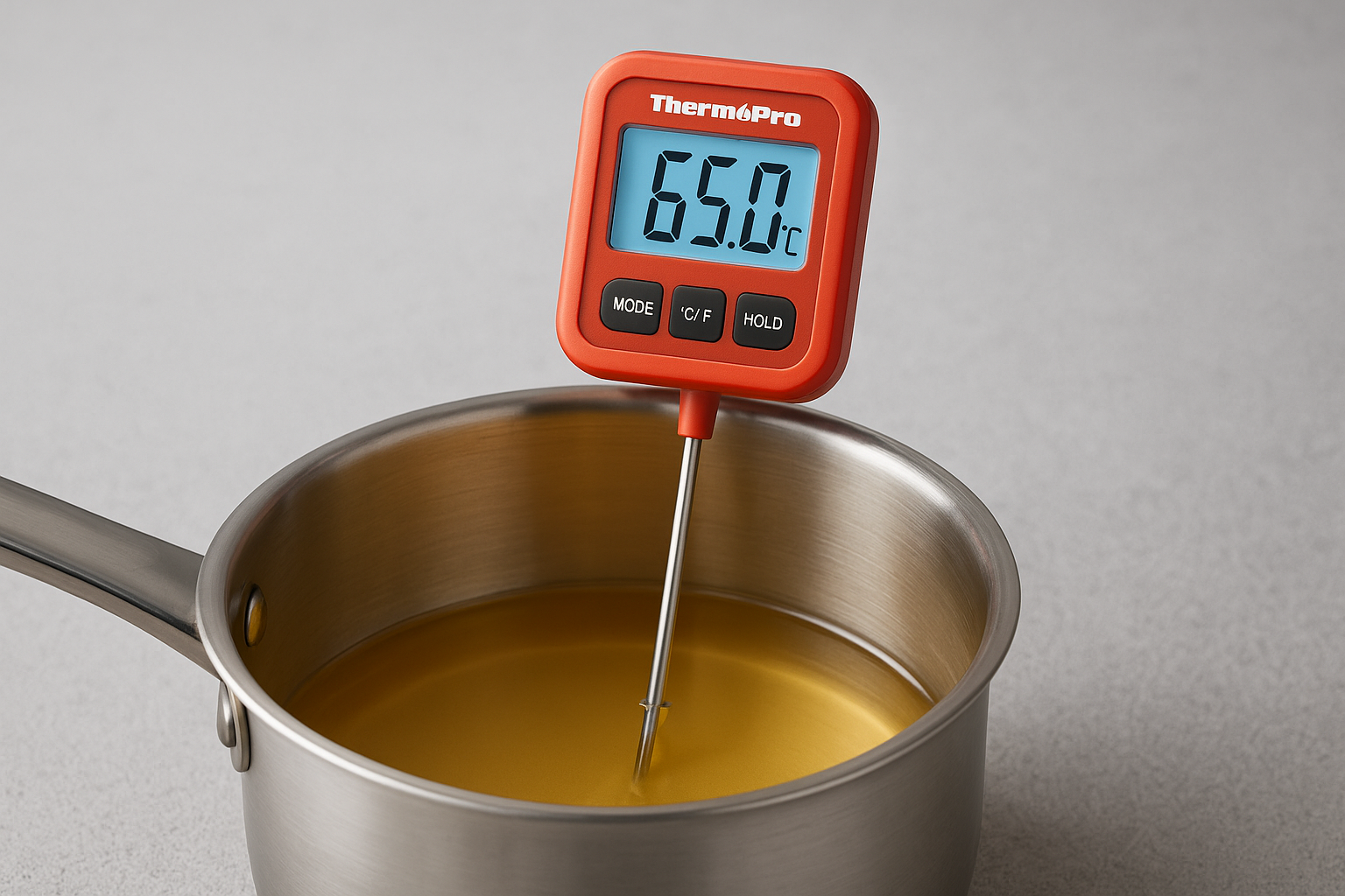 1. ThermoPro TP509 digital candy thermometer with pot clip