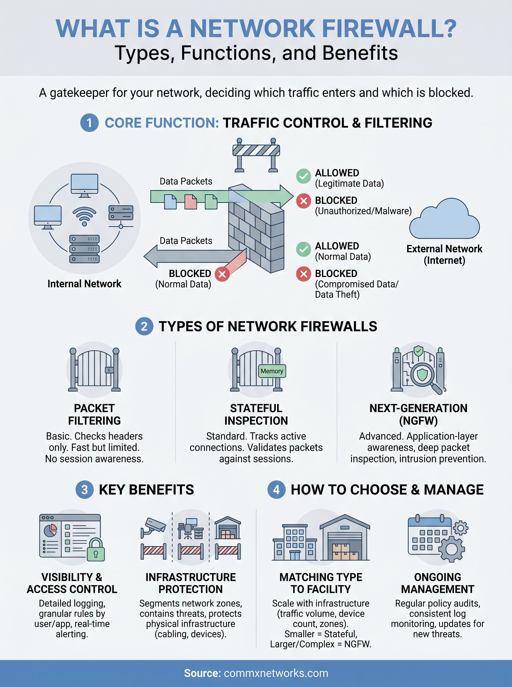what is a network firewall infographic