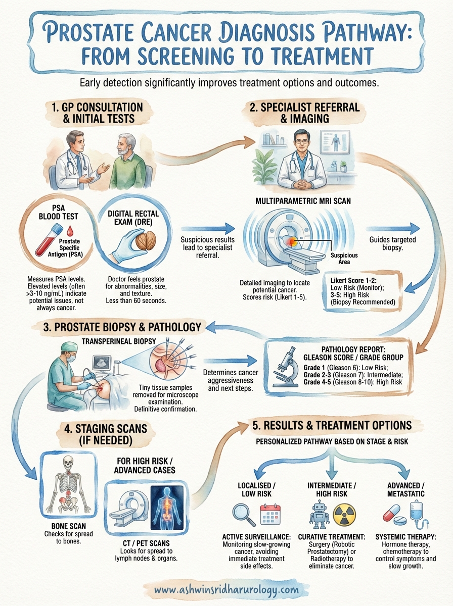 how is prostate cancer diagnosed infographic