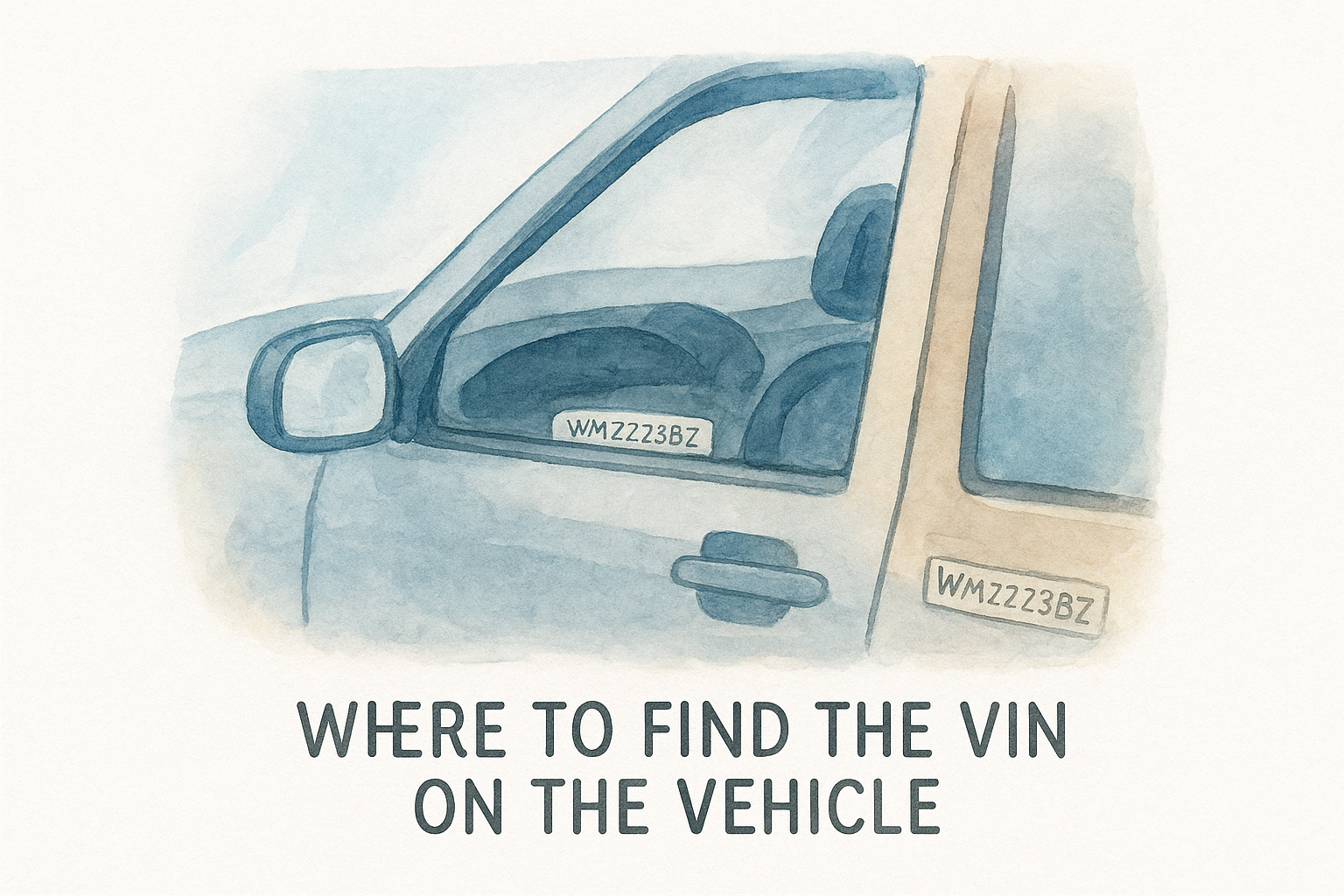 Where to find the VIN on the vehicle