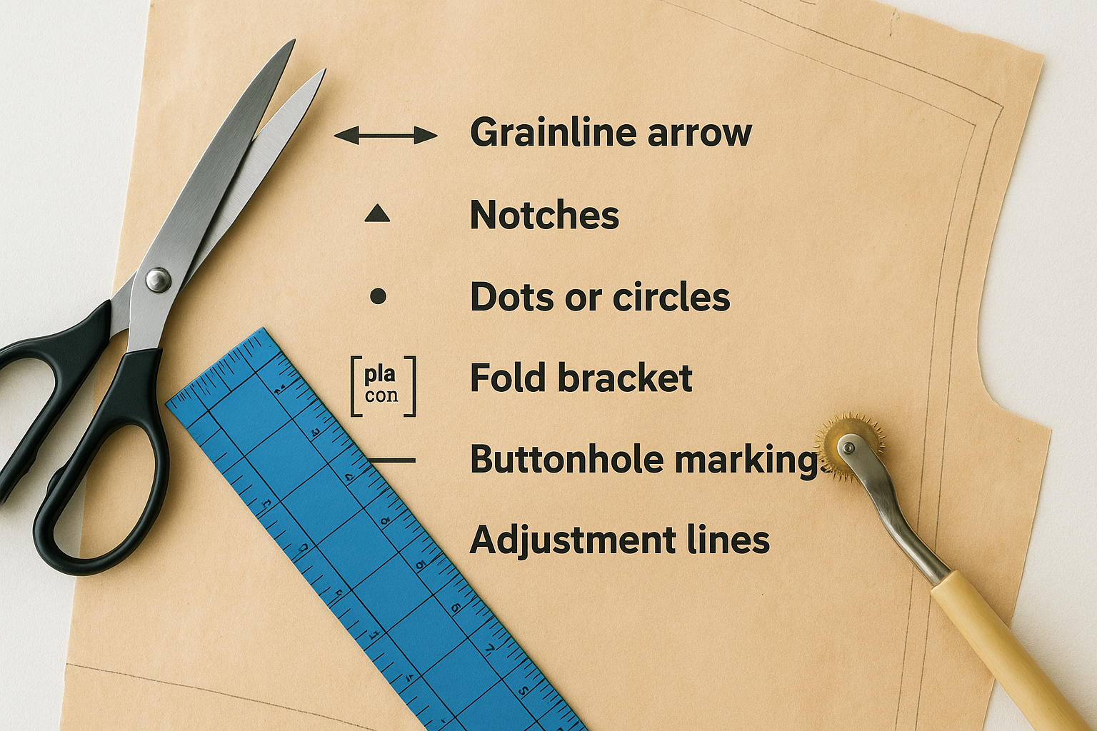 The most common pattern symbols and what each one means
