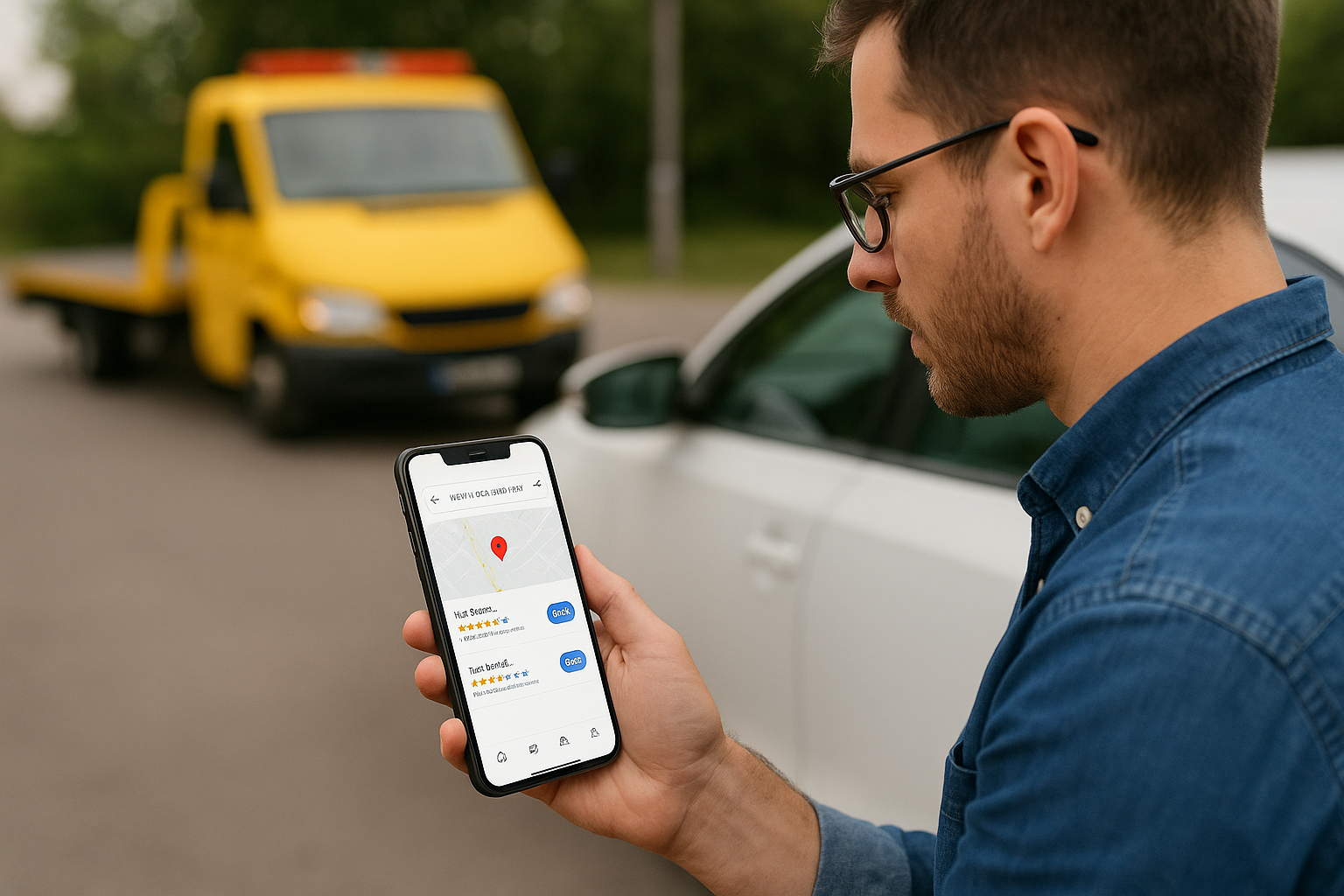 2. Use Google Maps to find the closest available truck