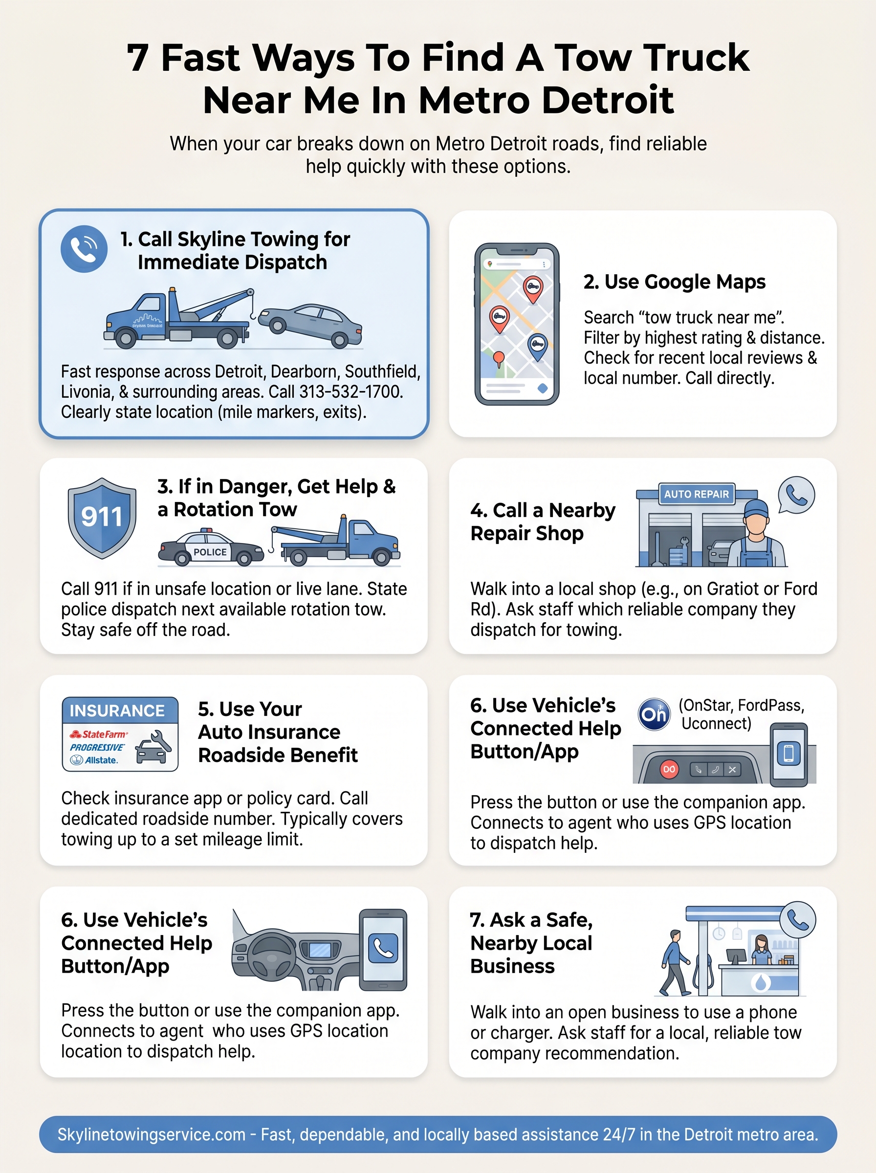 tow truck near me infographic