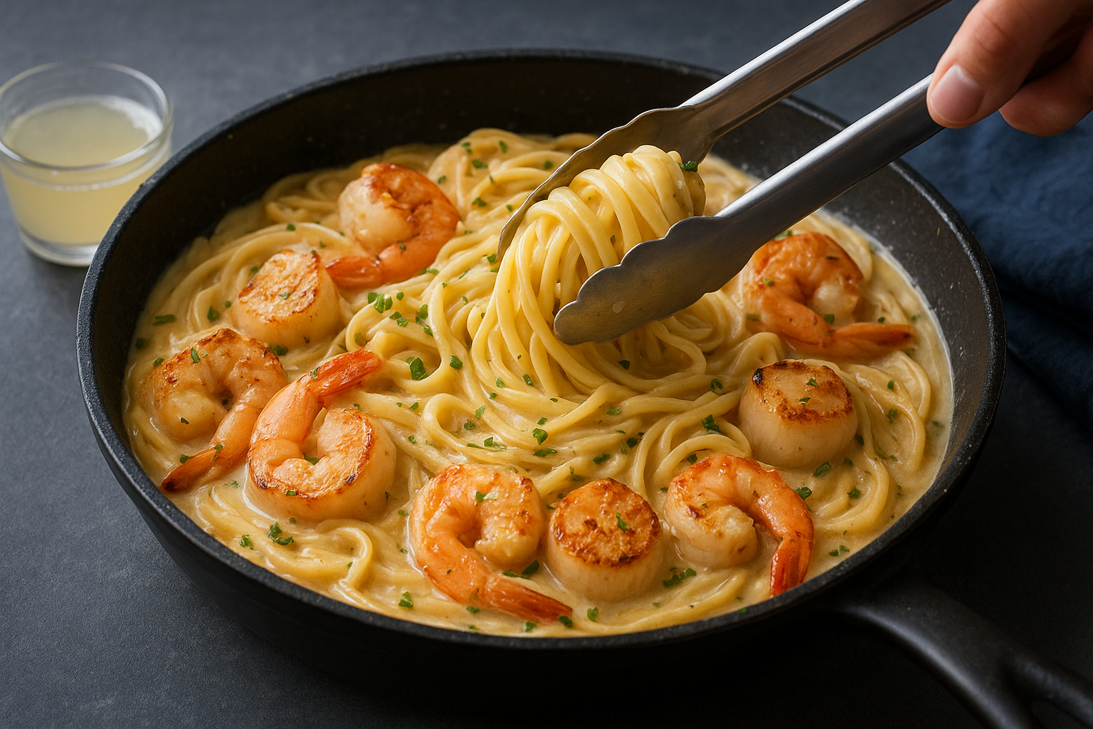 Bring everything together in the pan