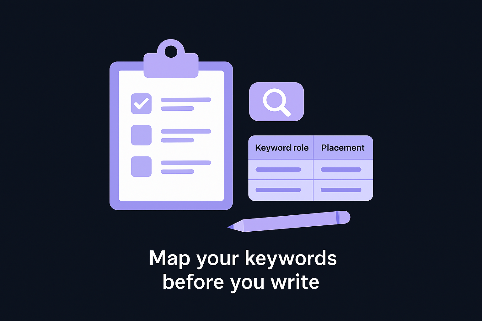 Map your keywords before you write