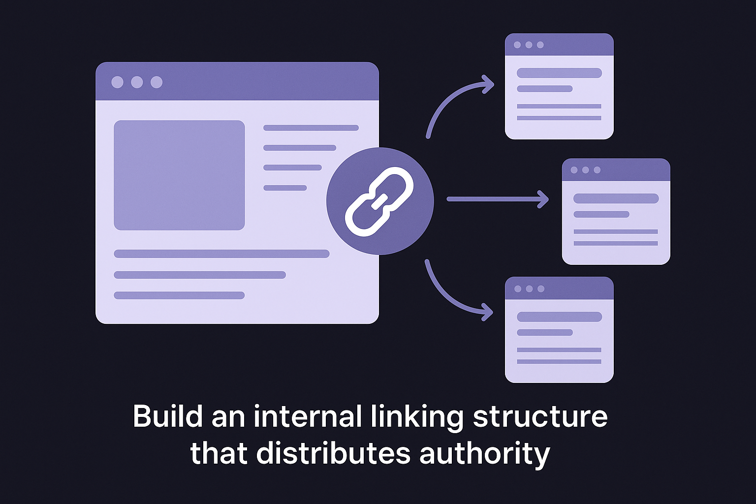 Build an internal linking structure that distributes authority