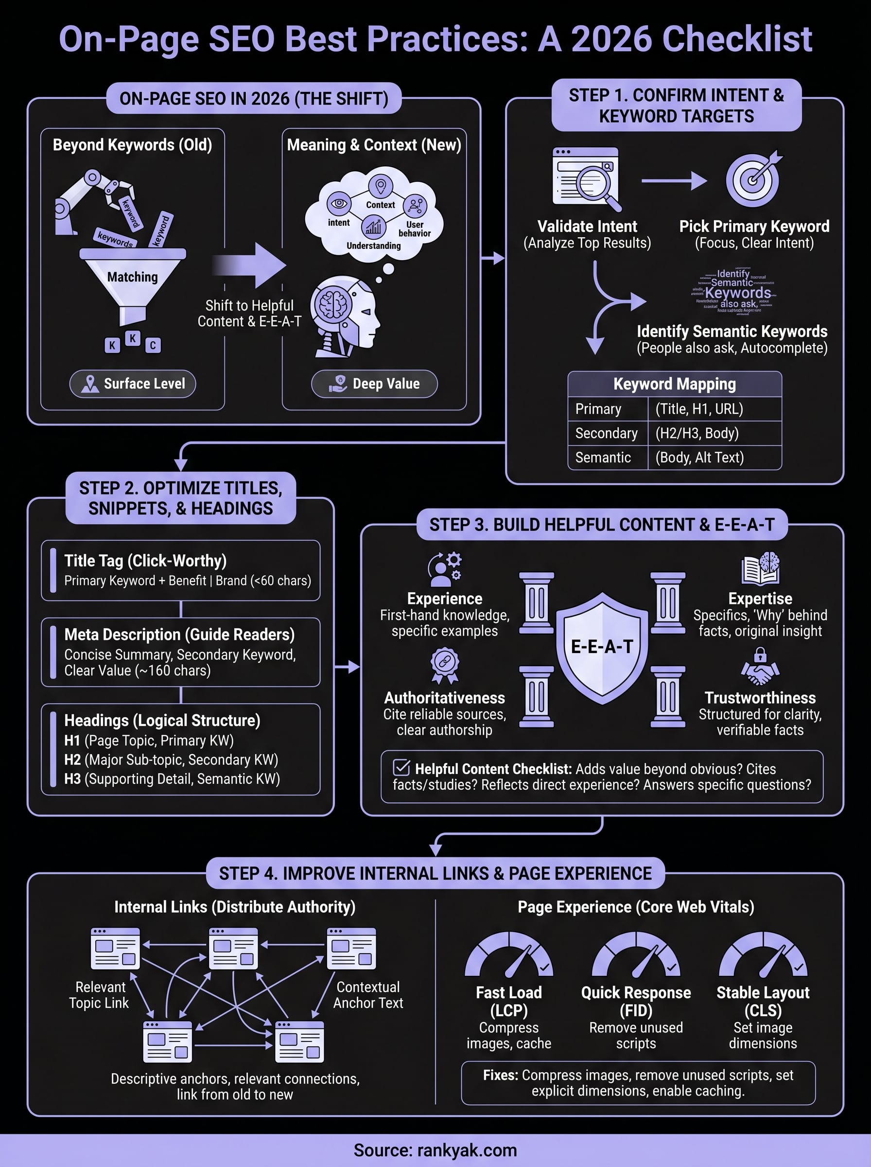 on-page seo best practices infographic