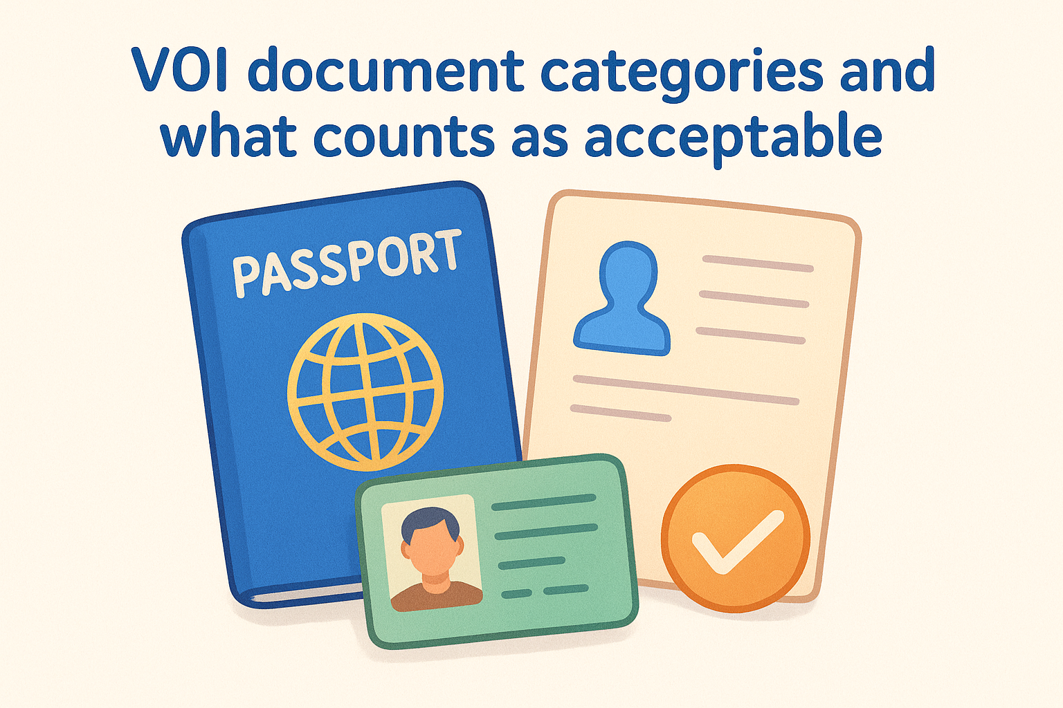VOI document categories and what counts as acceptable