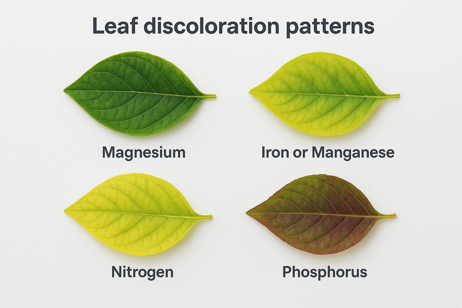 Leaf discoloration patterns