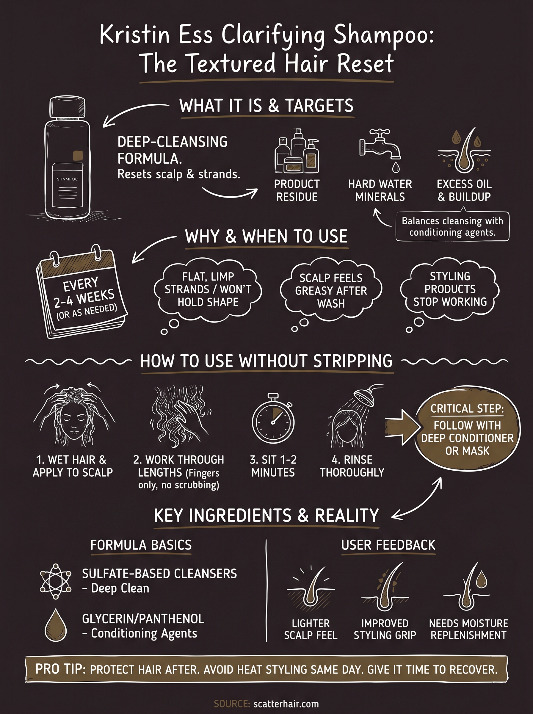 kristin ess clarifying shampoo infographic