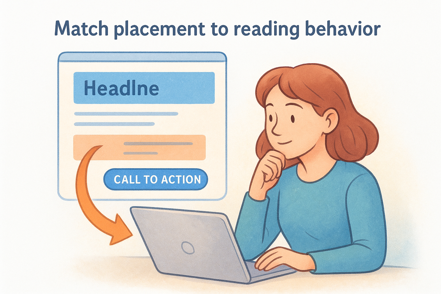 Match placement to reading behavior