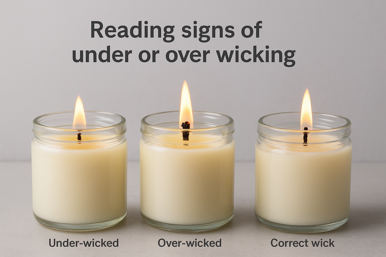 Reading signs of under or over wicking