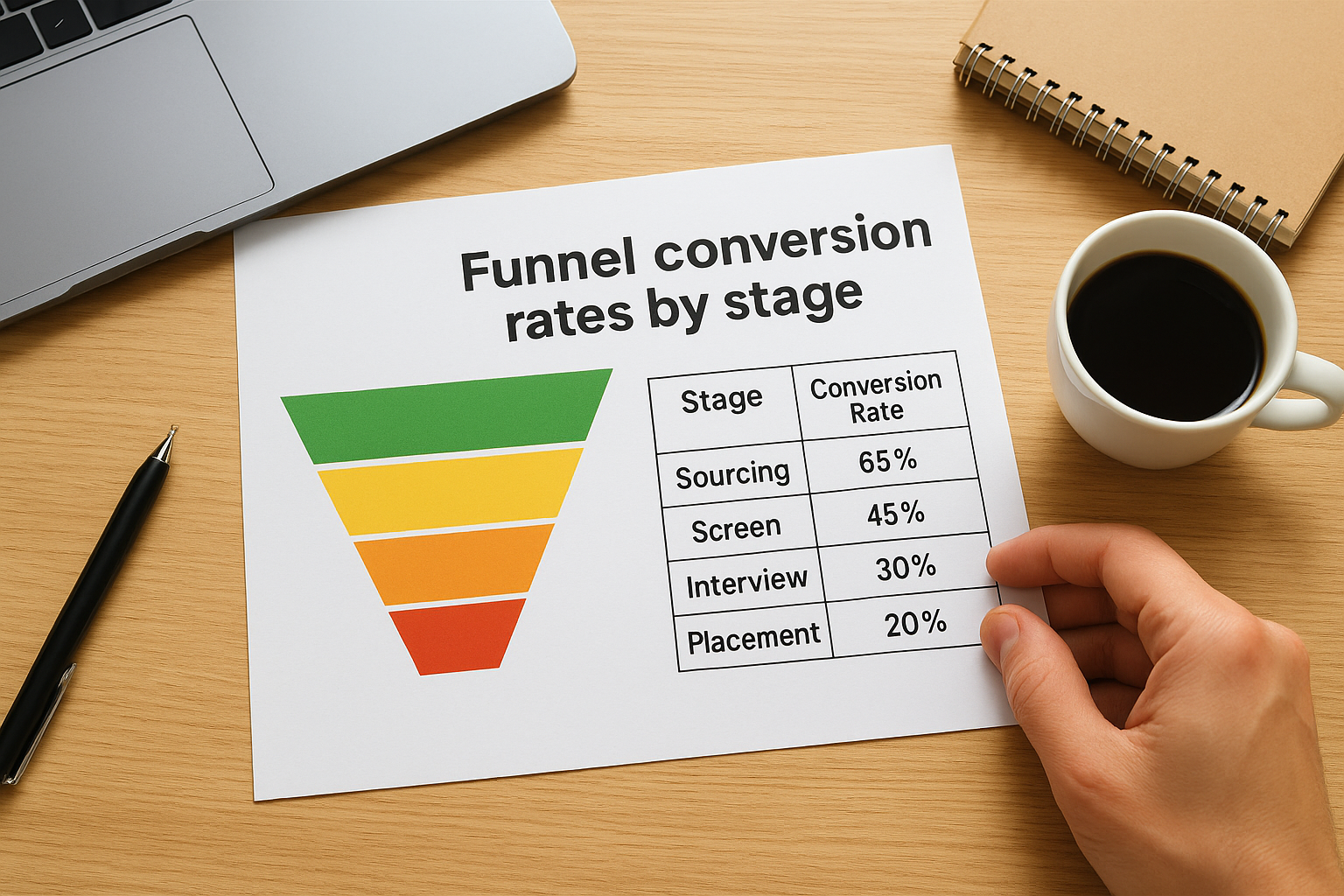 5. Funnel conversion rates by stage