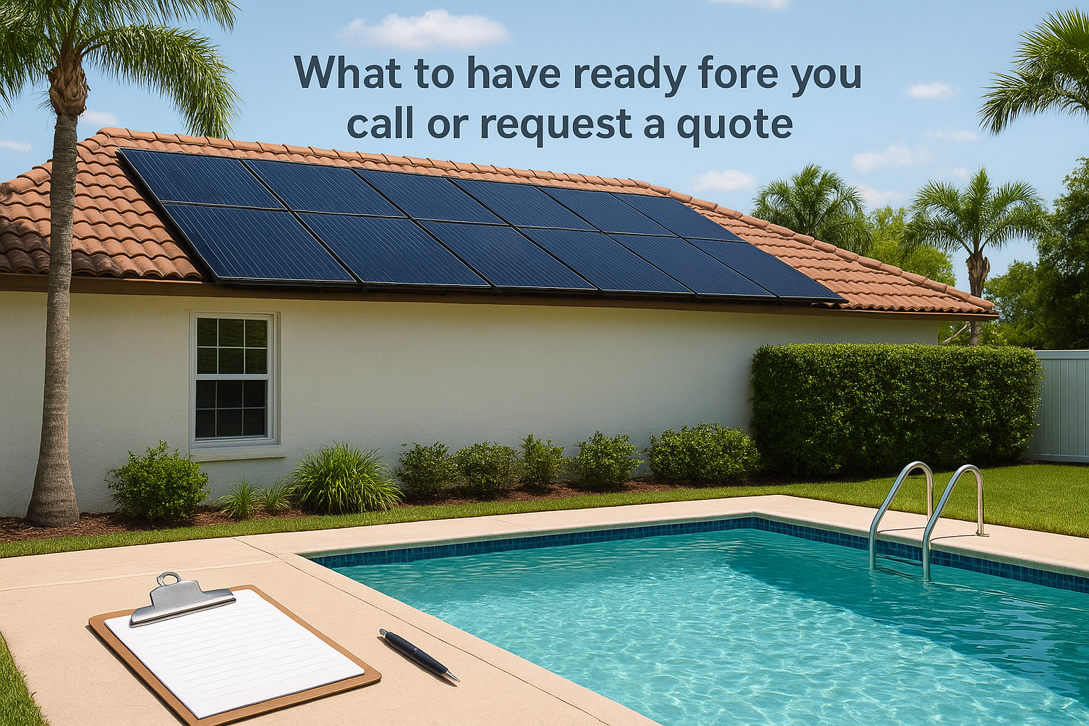What to have ready before you call or request a quote