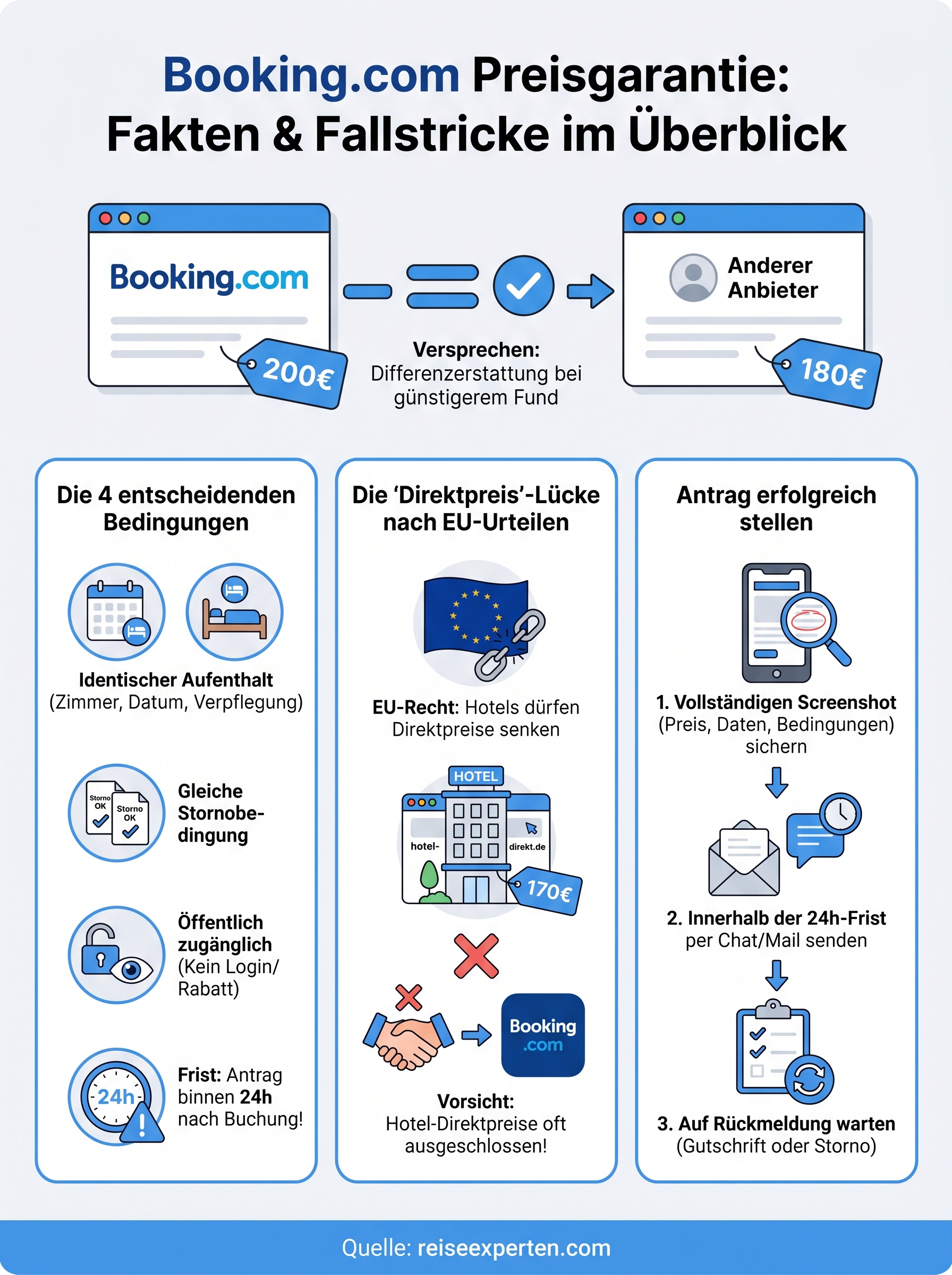booking.com preisgarantie infographic