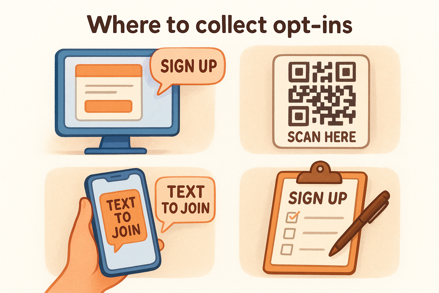 Where to collect opt-ins