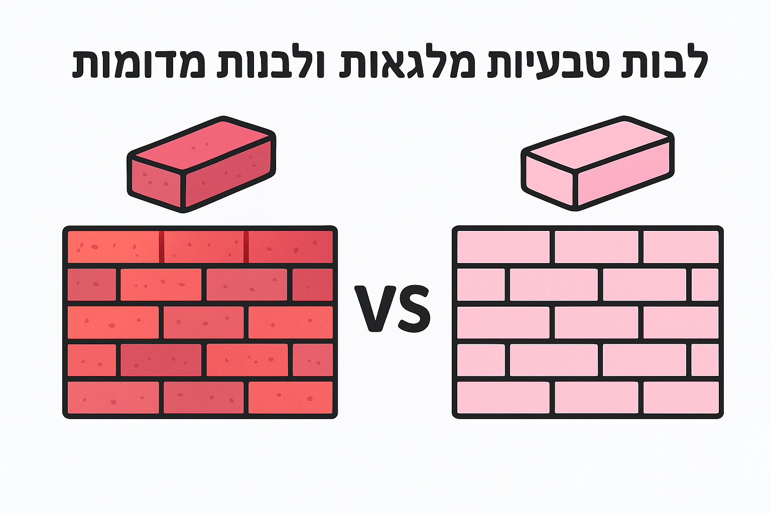 לבנות טבעיות מלאות ולבנות מדומות