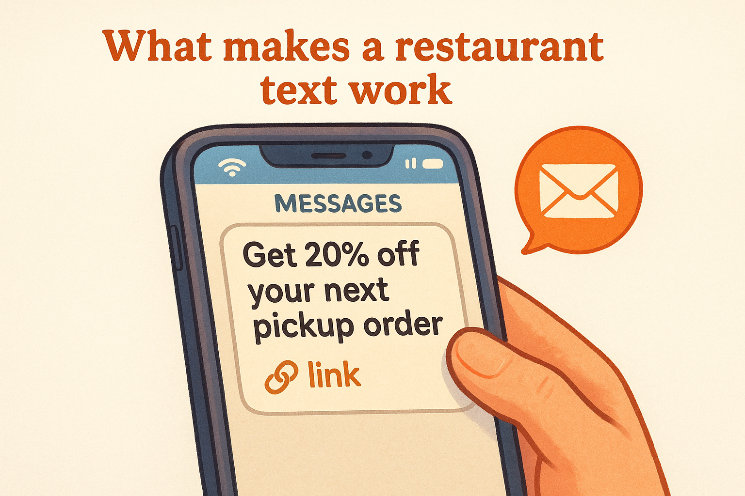 What makes a restaurant text work