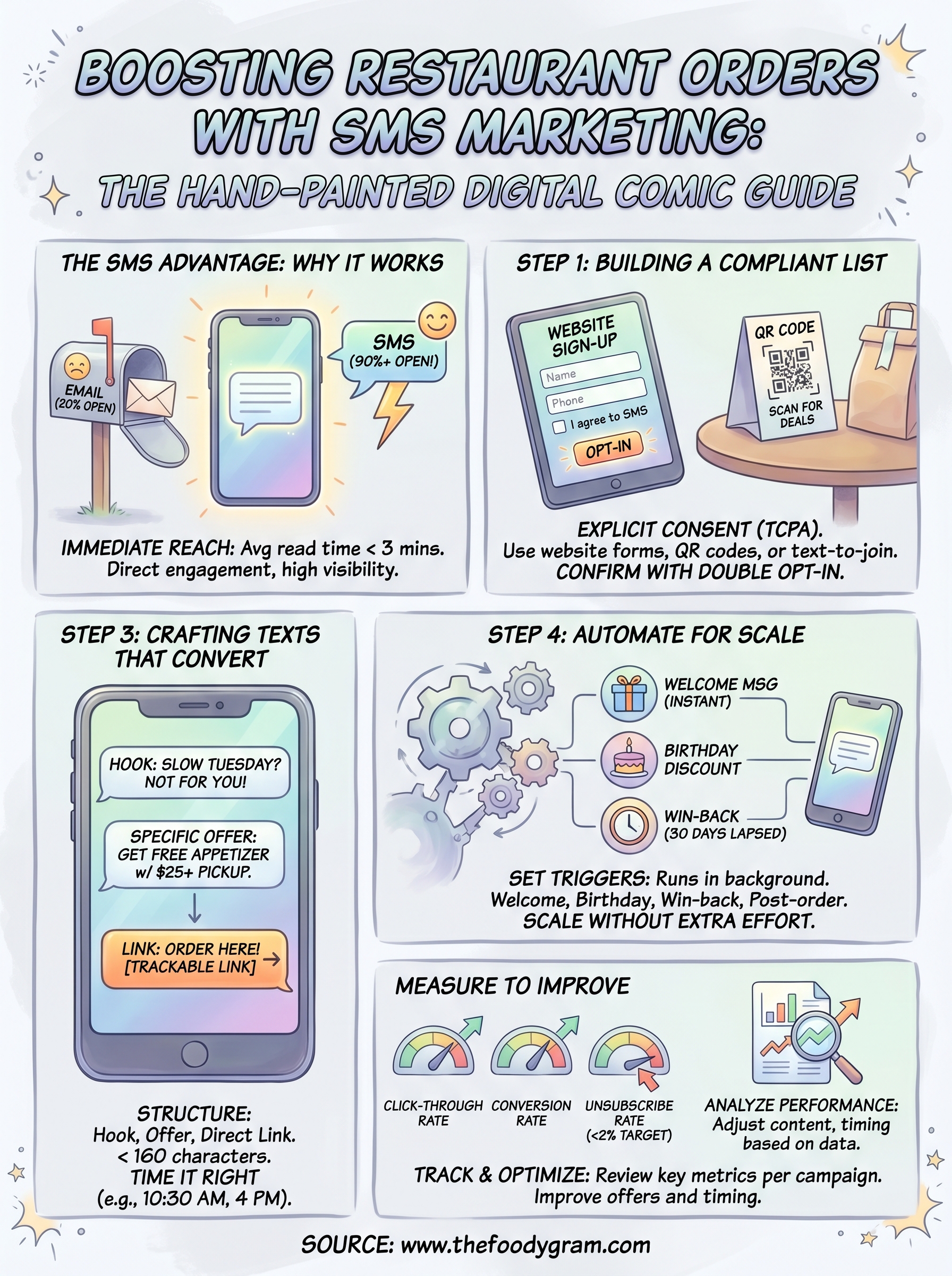 sms marketing for restaurants infographic
