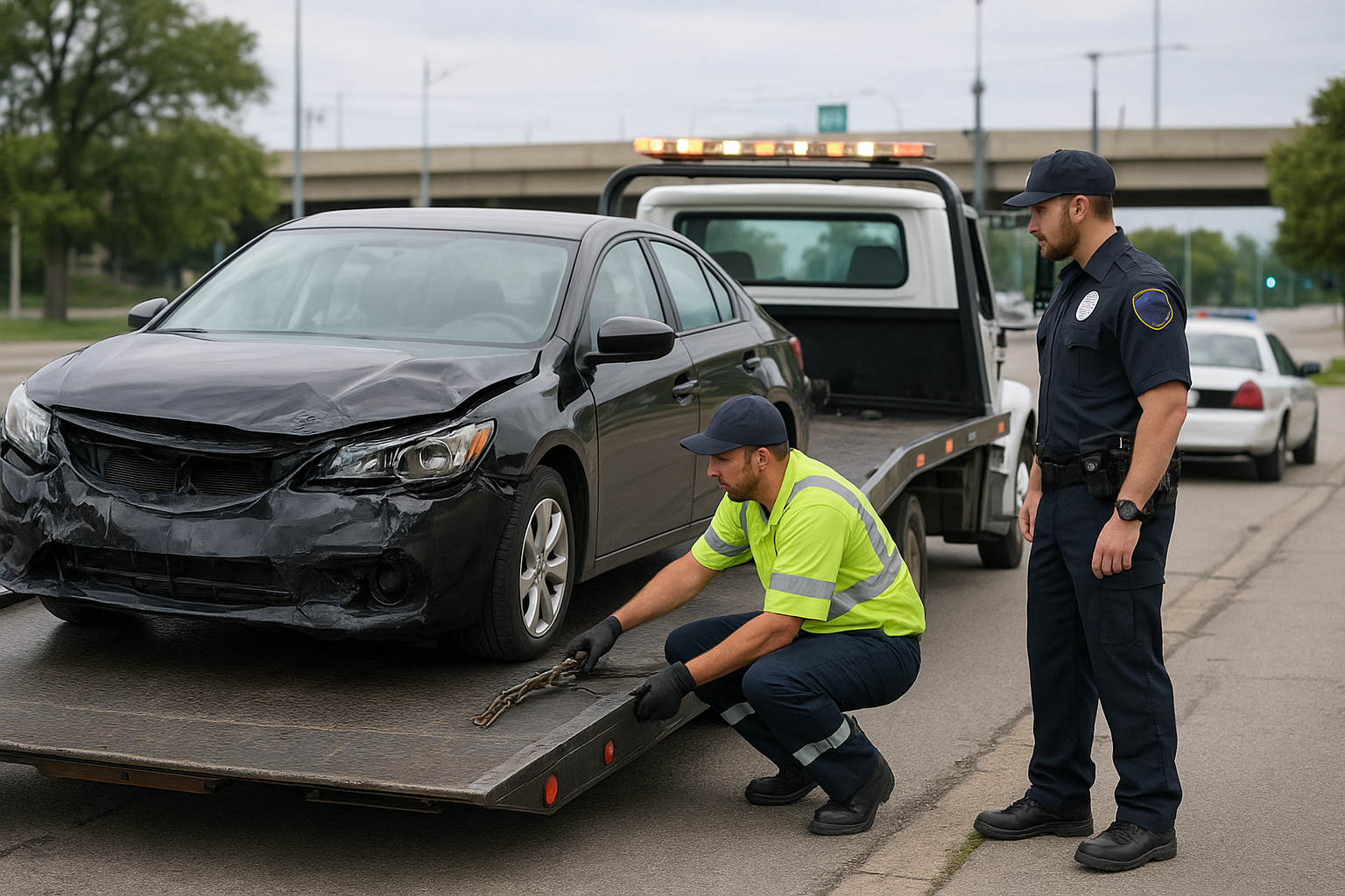 4. Use accident recovery and police-directed towing