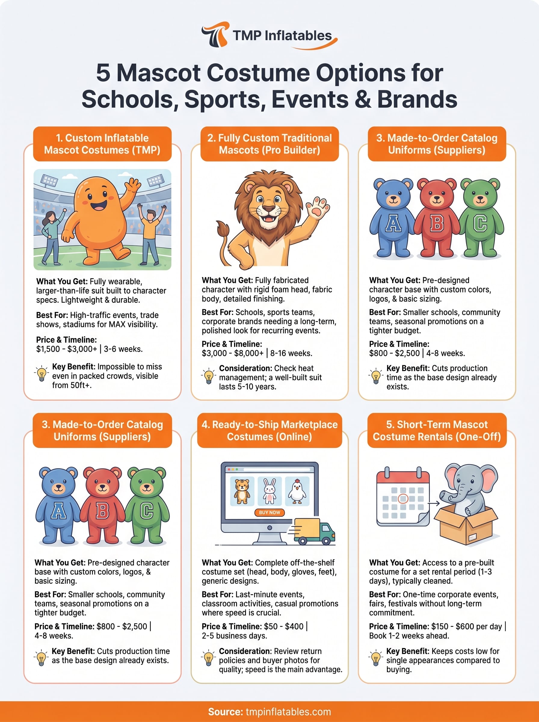 mascot costume infographic