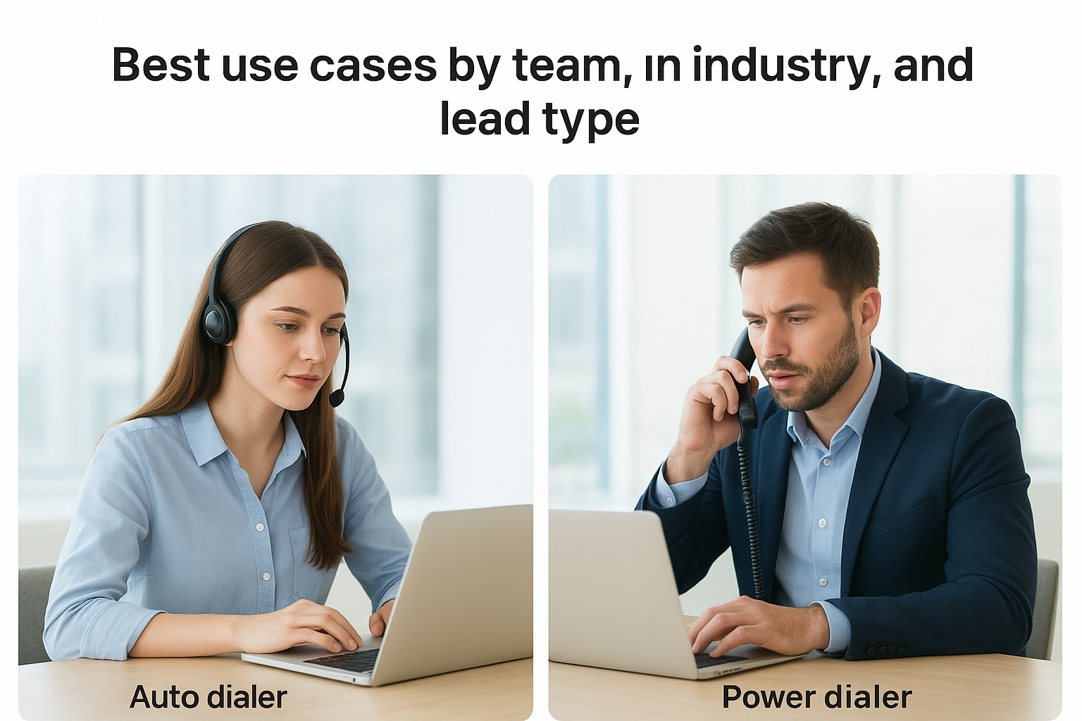 Best use cases by team, industry, and lead type