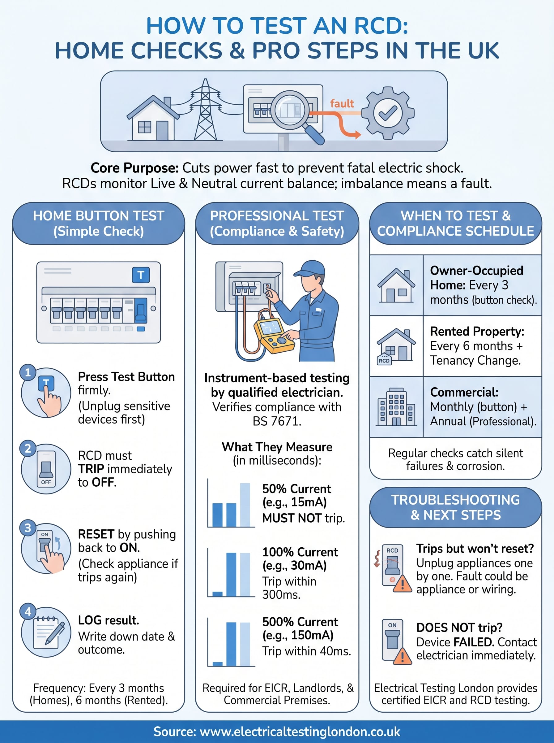 how to test an rcd infographic