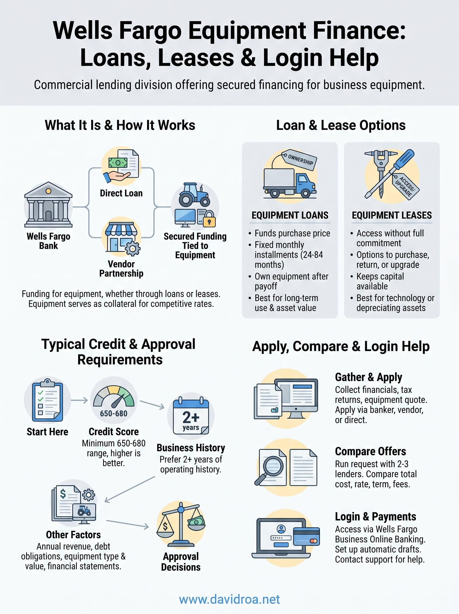 wells fargo equipment finance infographic