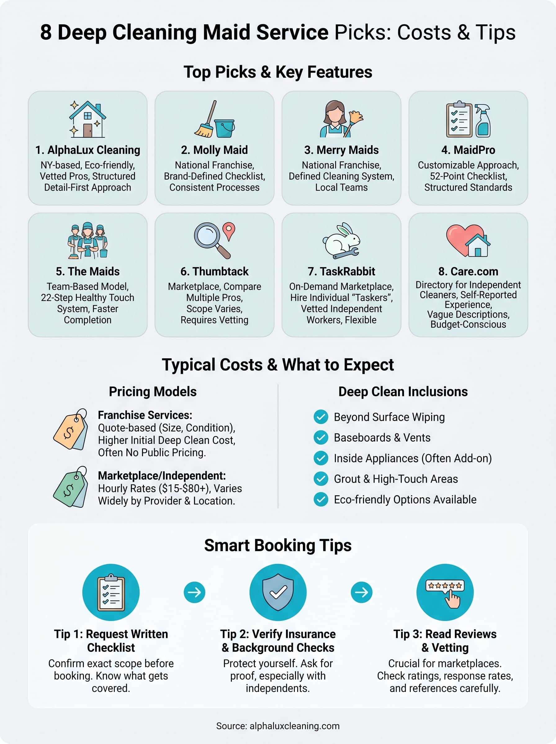 deep cleaning maid service near me infographic