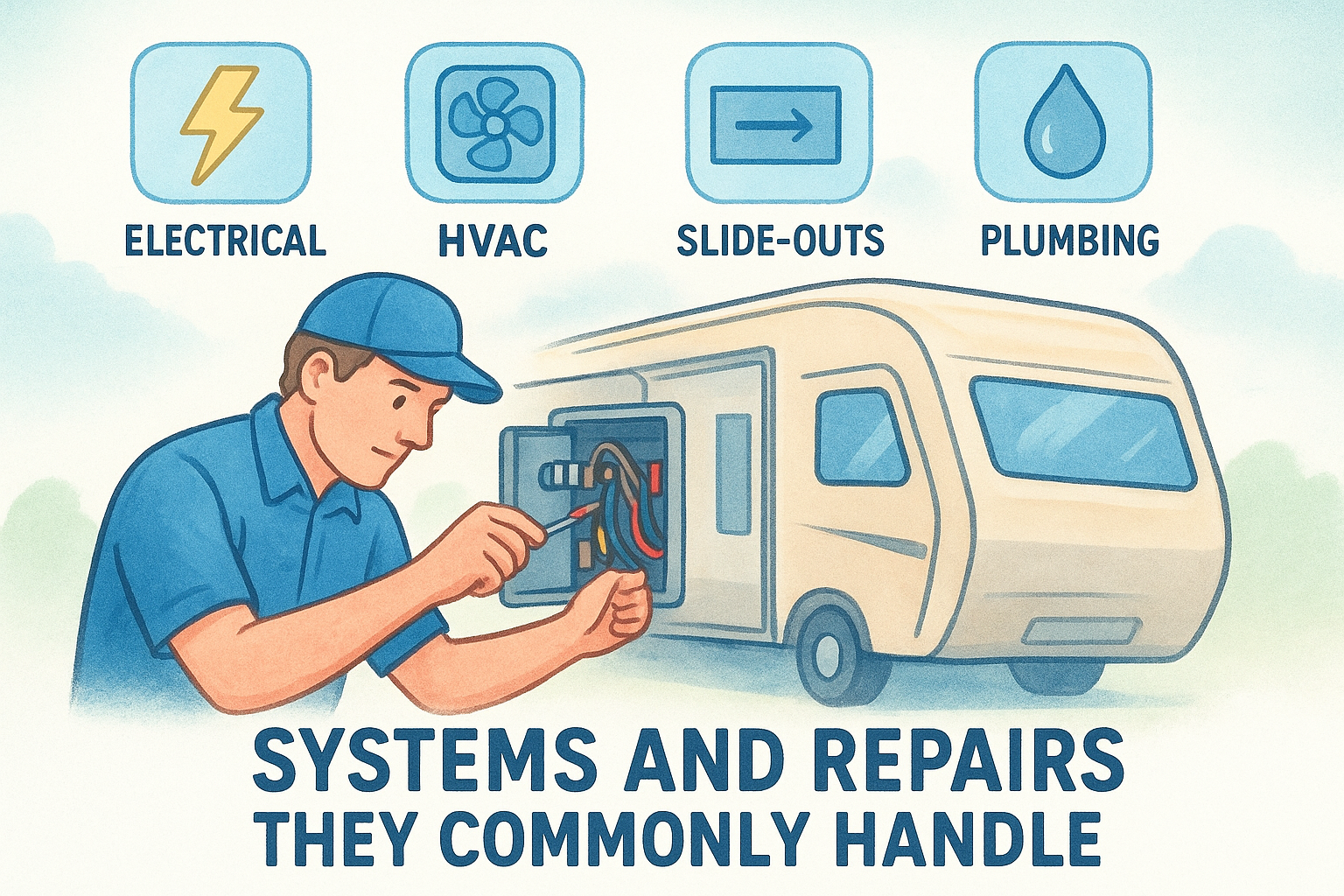 Systems and repairs they commonly handle