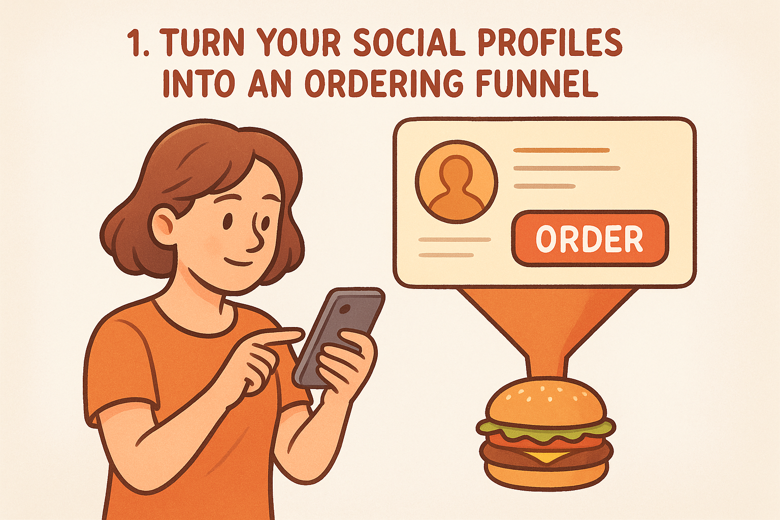 1. Turn your social profiles into an ordering funnel