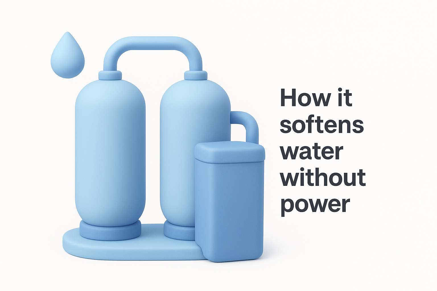 How it softens water without power