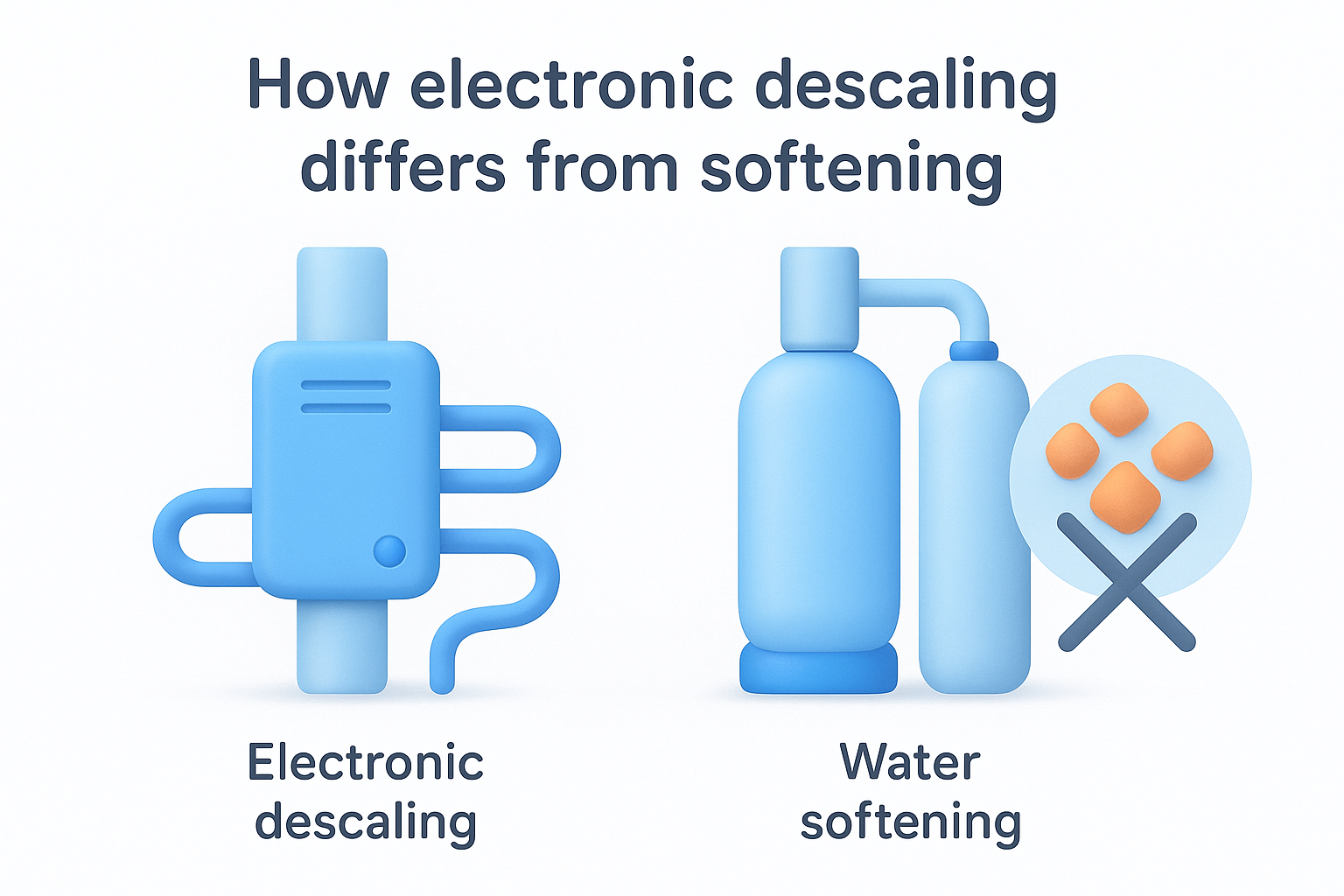 How electronic descaling differs from softening