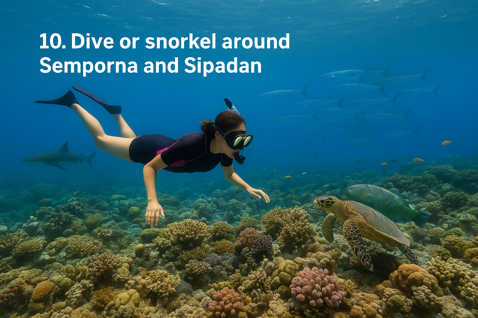 10. Dive or snorkel around Semporna and Sipadan