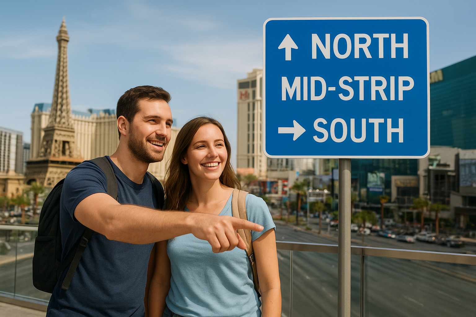 A simple way to choose north, mid-Strip, or south